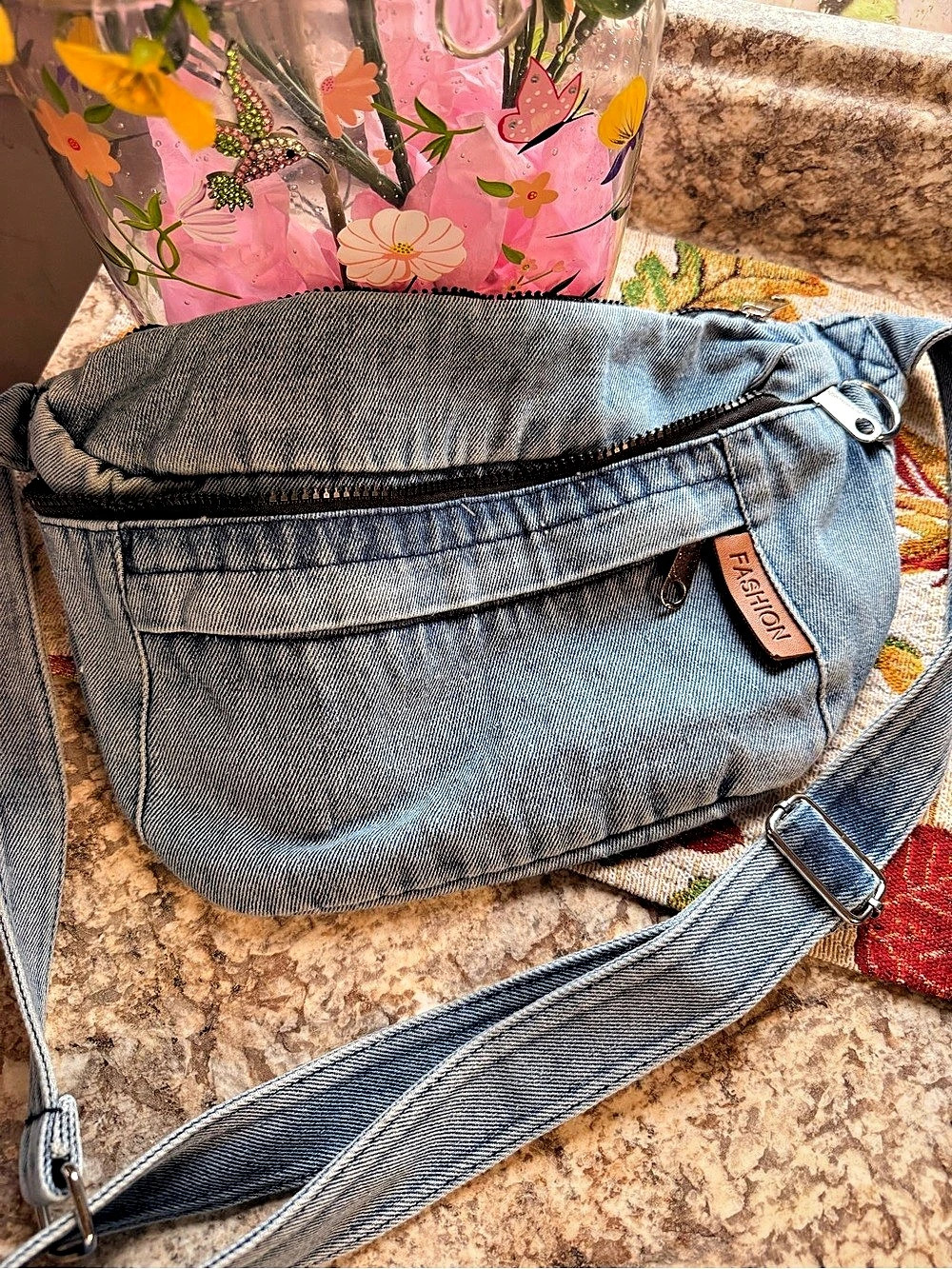 Crossbody Bag in Blue denim